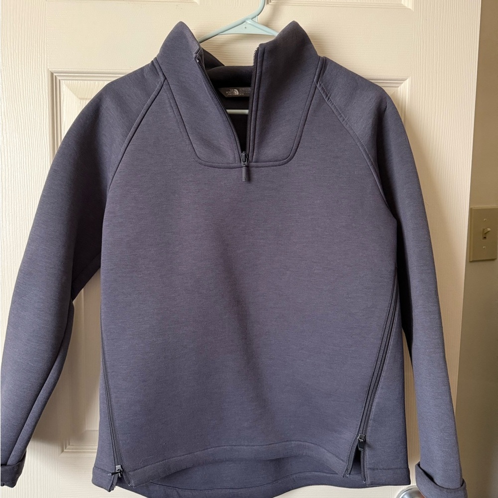 North Face Quarter-Zip Pullover Sweatshirt in Slate Blue